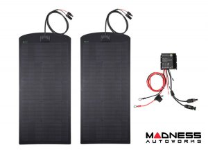 Chevrolet Silverado 1500 Flexible Solar Panel Kit - Complete Kit w/ Waterproof Controller + Hood Decal - 2014-2015 - 110W